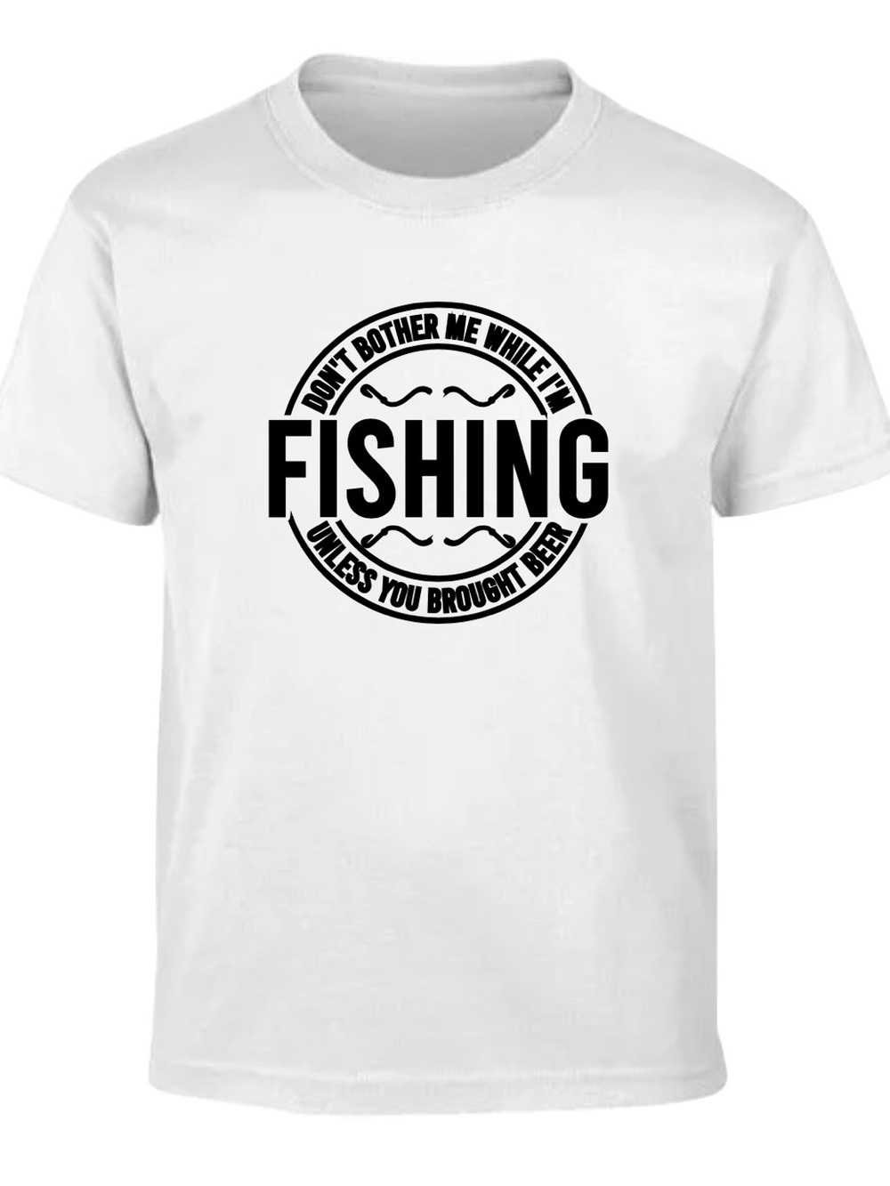 Fishing Graphic T‑Shirt - White